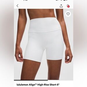lululemon athletica High-Rise 6" Align Shorts - White